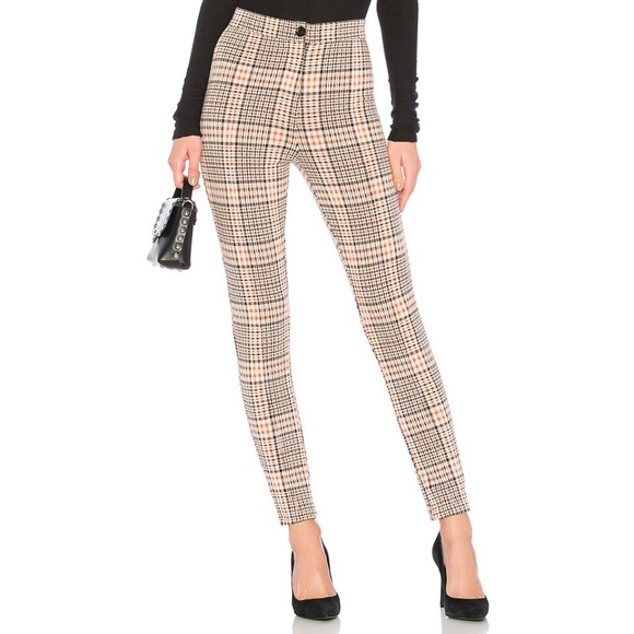 NWT Free People Carnaby Plaid Pant Orange Combo 12 - Picture 1 of 5